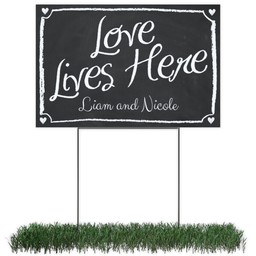 Photo Yard Sign 12x18 (with H-Stake) with Love Lives Here design