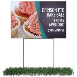 Photo Lawn Sign 12x18 (with H-Stake) with Modern Business design