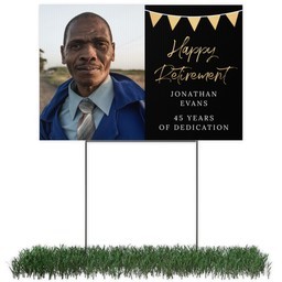 Photo Lawn Sign 12x18 (with H-Stake) with Retirement design