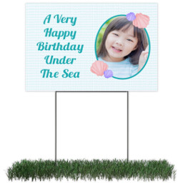 Photo Lawn Sign 12x18 (with H-Stake) with Seashells design