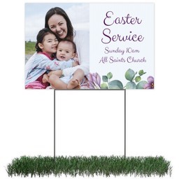 Photo Lawn Sign 12x18 (with H-Stake) with Spring Floral Editable design