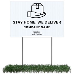 Photo Lawn Sign 12x18 (with H-Stake) with We Deliver design