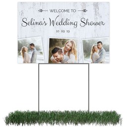 Photo Lawn Sign 12x18 (with H-Stake) with Bridal Shower design