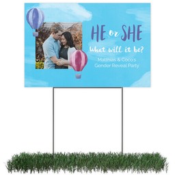 Photo Lawn Sign 12x18 (with H-Stake) with Hot Air Balloons design