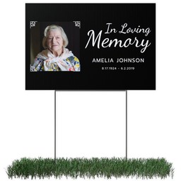 Photo Lawn Sign 12x18 (with H-Stake) with In Memory design
