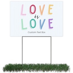 Photo Lawn Sign 12x18 (with H-Stake) with Love is Love design