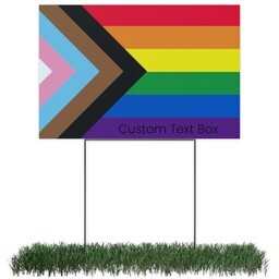 Photo Lawn Sign 12x18 (with H-Stake) with Pride Rainbow design
