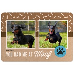 Pet Mat with Pawsome & Woof design