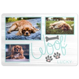 Pet Mat with Whimsy Woof design