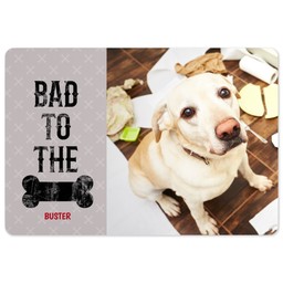Pet Mat with Bad to the Bone design