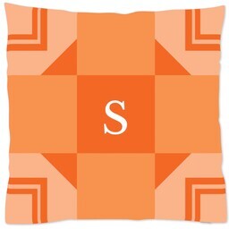 16x16 Throw Pillow with Geometric Corners design