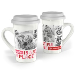 Premium Grande Photo Mug with Lid, 16oz with Beautiful Together design