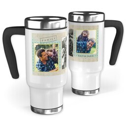 14oz Stainless Steel Travel Photo Mug with Family Scrapbook design