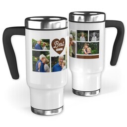 14oz Stainless Steel Travel Photo Mug with Best Grandma Heart design