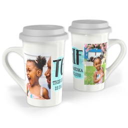 Premium Grande Photo Mug with Lid, 16oz with TGIF Grandma design