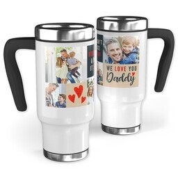 14oz Stainless Steel Travel Photo Mug with We Love You Dad design