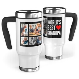 14oz Stainless Steel Travel Photo Mug with World's Best Grandpa design