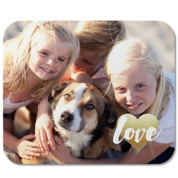Photo Mouse Pad with Golden Love design