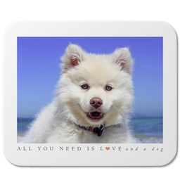 Photo Mouse Pad with Puppy Love design