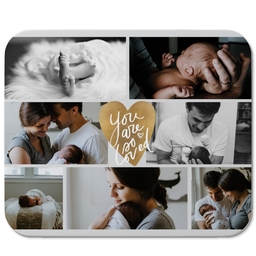 Photo Mouse Pad with Heart's Full To Bursting design
