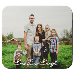 Photo Mouse Pad with Live Love Laugh design