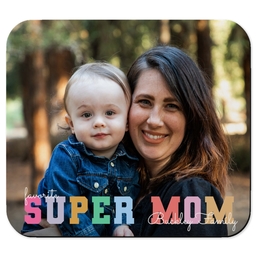 Picture Mouse Pads with Pastel Super Mom design