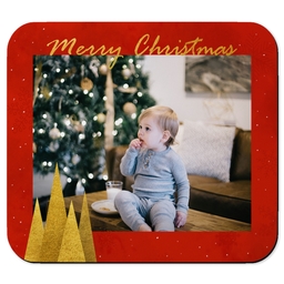 Picture Mouse Pads with Sparkling Gold Christmas design