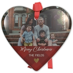 Heart Acrylic Ornament with Christmas Heart design