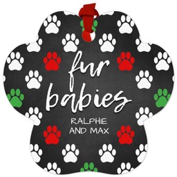 Paw Metal Ornament with Fur Babies design