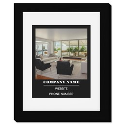8x10 Matted Photo Print in 11x14 Frame with Custom Color Simple design