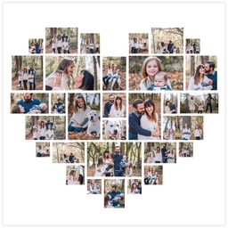 Poster, 12x12, Matte Photo Paper with Heart Collage design