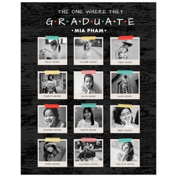 Poster, 11x14, Matte Photo Paper with Grad Through The Years design