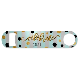 Bottle Openers with Celebrate Stripes design