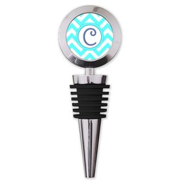 Wine Stoppers with Cheery Chevron design