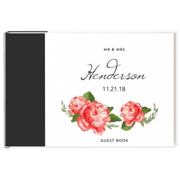 Wedding Guestbook with Fancy Florals design
