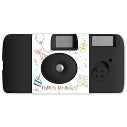 QuickSnap Camera Wraps - sheets of 4 with Birthday Doodles design
