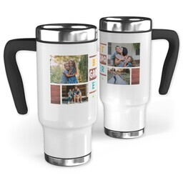 14oz Stainless Steel Travel Photo Mug with Best Grandpa Ever Collage design