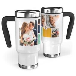 14oz Stainless Steel Travel Photo Mug with Color Block design