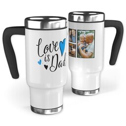 14oz Stainless Steel Travel Photo Mug with Dad Hearts design