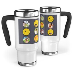 14oz Stainless Steel Travel Photo Mug with Emoji Fun design