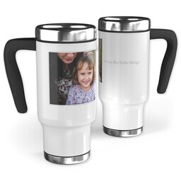 14oz Stainless Steel Travel Photo Mug with Enjoy The Little Things design