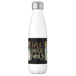 17oz Slim Water Bottle with Family Feelings Black design
