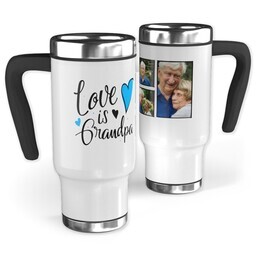 14oz Stainless Steel Travel Photo Mug with Grandpa Hearts design