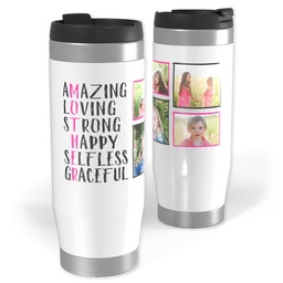 14oz Personalized Travel Tumbler with Mother design