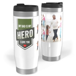 14oz Personalized Travel Tumbler with My Hero design