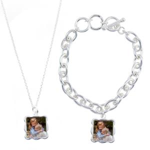Thumbnail for 1080x1080 - Sterling Silver Plated Wave Necklace & Bracelet Set.png 1