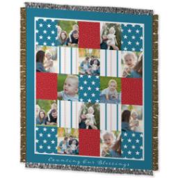 Thumbnail for 50x60 Photo Woven Throw with Americana design 2