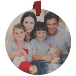 Thumbnail for Wood Photo Ornament - Round with Full Photo design 1