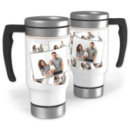 Thumbnail for 14oz Personalized Stainless Steel Travel Mug with Tiled Photo design 1