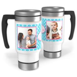 Thumbnail for 14oz Stainless Steel Travel Photo Mug with Best Mom Flowers design 1